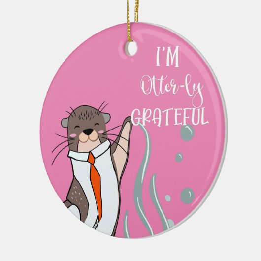 Ich bin dir zu Weihnachten völlig dankbar Keramik Ornament (Links)