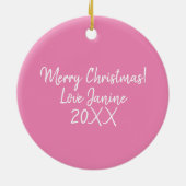 Ich bin dir zu Weihnachten völlig dankbar Keramik Ornament (Hinten)