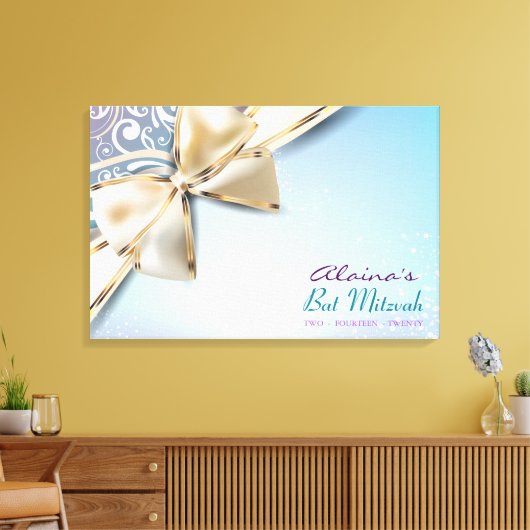 ICH BIN DIVINE BOW Bar Bat Mitzvah Sign an Board Leinwanddruck (Insitu (Wohnzimmer))