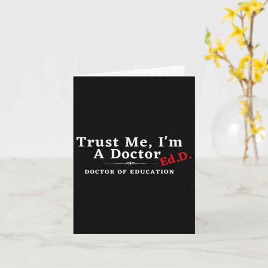 Ich bin Doktor der Bildung Ed.d. Karte (Gelbe Blume)