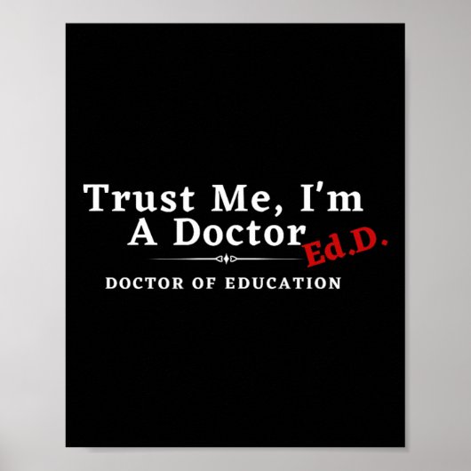 Ich bin Doktor der Bildung Ed.d. Poster (Vorne)