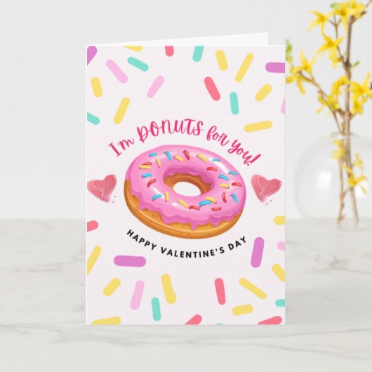 Ich bin Donuts für Sie - Donuts Lover Valentine Karte (Gelbe Blume)
