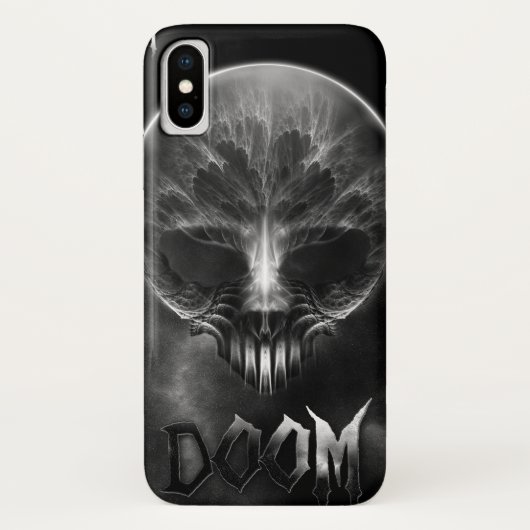 Ich bin Doom-Fraktal-Schädel Case-Mate iPhone Hülle (Rückseite)