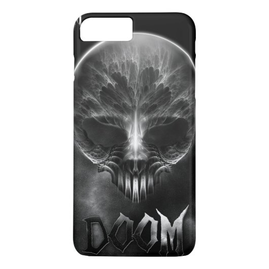 Ich bin Doom Fraktal Skull Case-Mate iPhone Hülle (Rückseite)