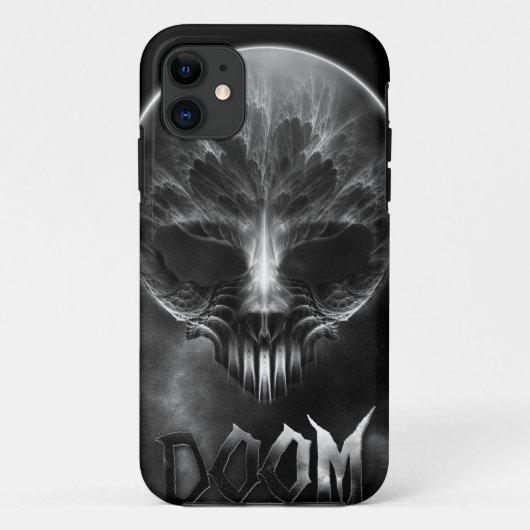 Ich bin Doom Fraktal Skull Case-Mate iPhone Hülle (Rückseite)