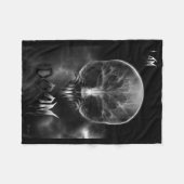Ich bin Doom Fraktal Skull Fleecedecke (Vorderseite (Horizontal))