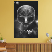 Ich bin Doom Fraktal Skull Leinwanddruck (Insitu (Wohnzimmer))