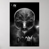 Ich bin Doom Fraktal Skull Poster (Vorne)
