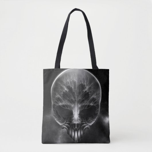 Ich bin Doom Fraktal Skull Tasche (Vorderseite)