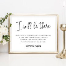 Ich bin dort, wo Memorial-Name Babydusche