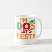 ICH bin Dos Taco Twosday Junge Mädchen 2. Geburtst Kaffeetasse (VorderseiteRechts)