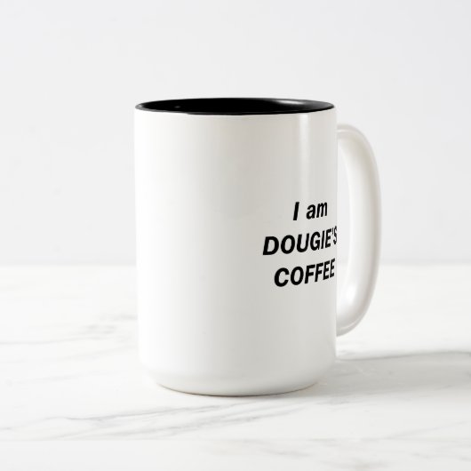 Ich bin DOUGIE'S KAFFEE Zweifarbige Tasse (VorderseiteRechts)