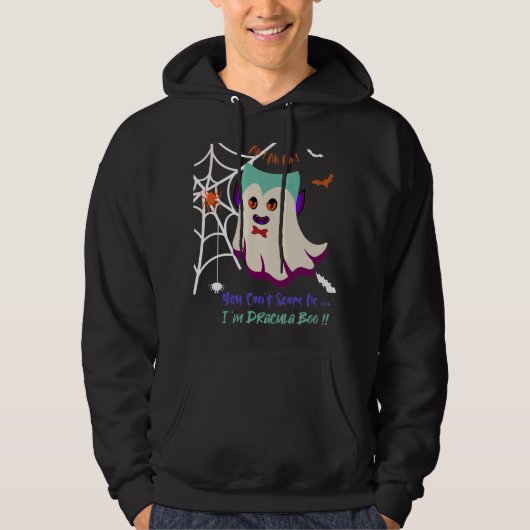 Ich bin Dracula Boo Black Hoodie. Hoodie (Vorderseite)