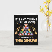 Ich bin dran und setze mich dann auf 8 l Billard P Karte (Gelbe Blume)