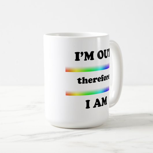 Ich bin draußen, also bin ich kaffeetasse (VorderseiteRechts)