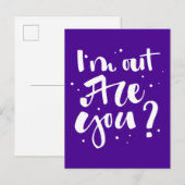 Ich bin draußen, oder? postkarte (Vorne/Hinten)