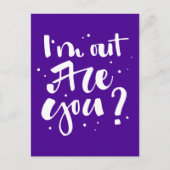 Ich bin draußen, oder? postkarte (Vorderseite)