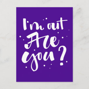 Ich bin draußen, oder? postkarte