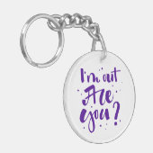 Ich bin draußen, oder? schlüsselanhänger (Vorderseite links)