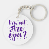 Ich bin draußen, oder? schlüsselanhänger (Rückseite)