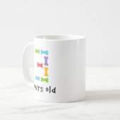 Ich bin drei Jahre alt Kaffeetasse (Vorderseite Links)
