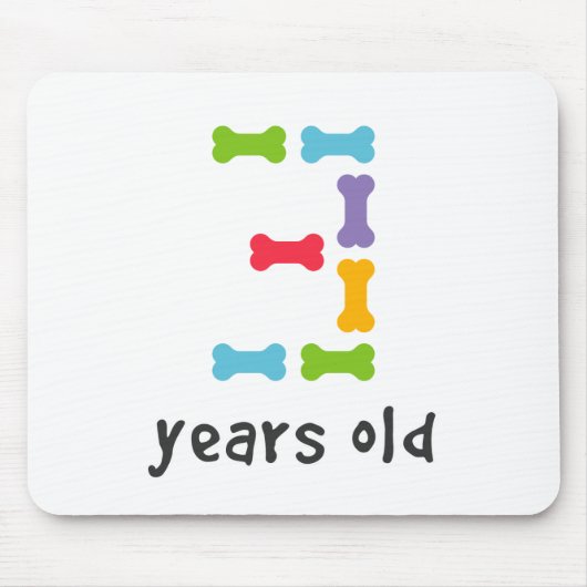 Ich bin drei Jahre alt Mousepad (Vorne)