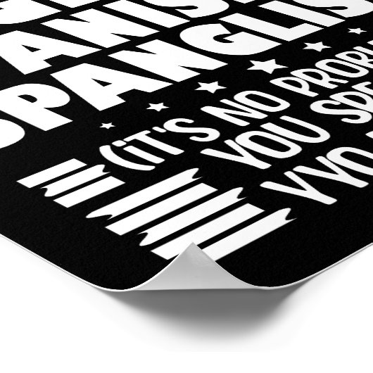 Ich bin dreisprachig und spreche Englisch Spanisch Poster (Ecke)