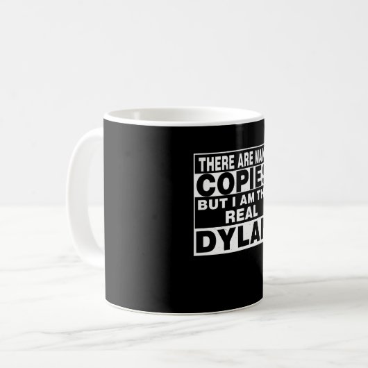 Ich bin Dylan Funny Personalisiertes Geschenk Kaffeetasse (Vorderseite Links)