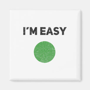 Ich bin Easy Green Skiing Circle Snowboard Vintage Magnet