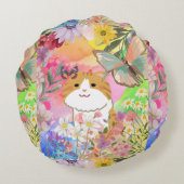 Ich bin echt, von der Blume angetrieben - Niedlich Rundes Kissen (Rückseite)