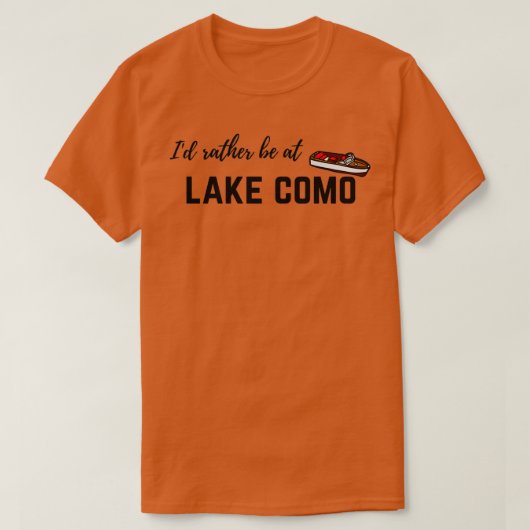 Ich bin eher am Comer See Cursive Reisen Italien T-Shirt (Design vorne)