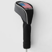 Ich bin eher Amerikaner als Demokrat Golf Headcover (angewinkelt)