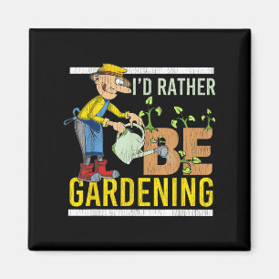 Ich bin eher Gartenarbeit für grafisches T-Shirt f Magnet
