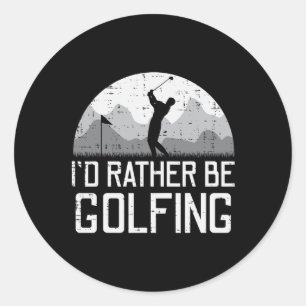 Ich bin eher Golfspieler Golfspieler Vater Männer Runder Aufkleber