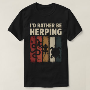 Ich bin eher Herping Reptil und Amphibien Liebhabe T-Shirt