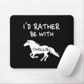 Ich bin eher mit Millionen Pferden zusammen Mousepad (Mit Mouse)