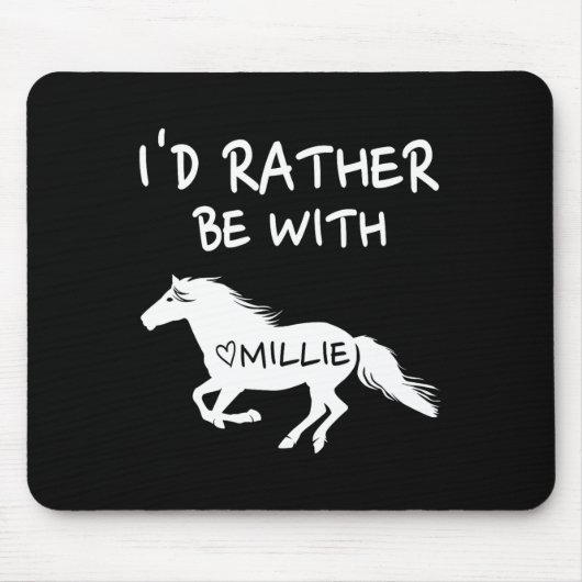 Ich bin eher mit Millionen Pferden zusammen Mousepad (Vorne)