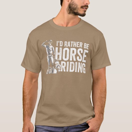 Ich bin eher Pferdereiten Reitsportler oder T-Shirt (Vorderseite)