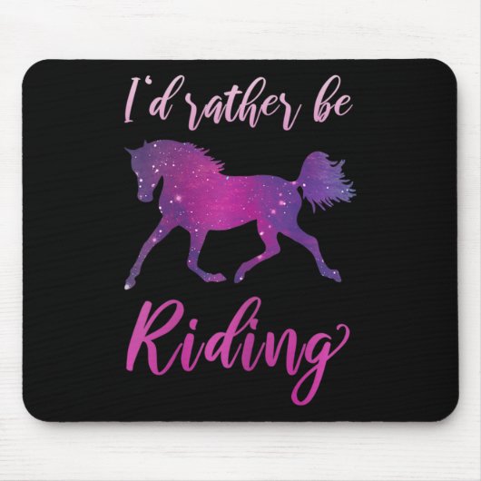 Ich bin eher Reitpferd auf dem Pferderücken Mousepad (Vorne)