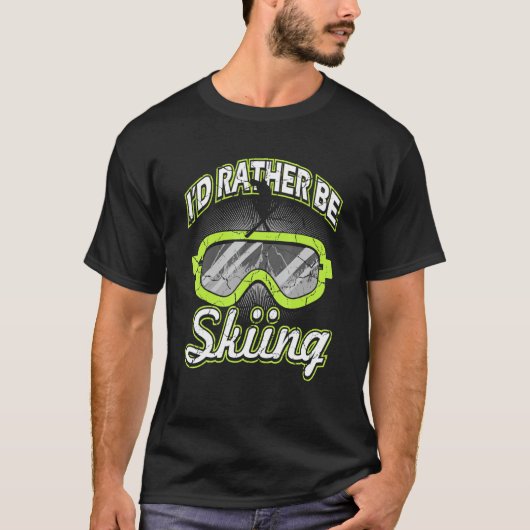 Ich bin eher Skifahrer Ski T-Shirt Skipisten (Vorderseite)