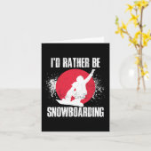 Ich bin eher Snowboarden Karte (Gelbe Blume)