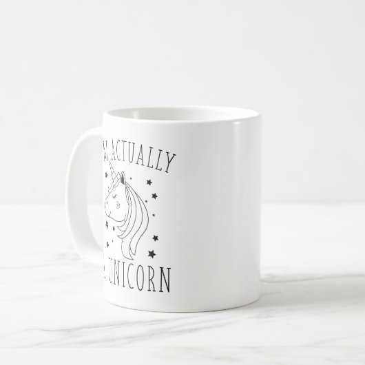 Ich bin eigentlich ein Einhorn Kaffeetasse (Vorderseite Links)