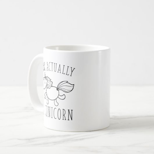 Ich bin eigentlich ein Einhorn Kaffeetasse (Vorderseite Links)