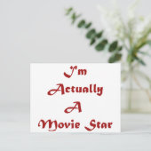 Ich bin eigentlich ein Filmstar Postkarte (Stehend Vorderseite)