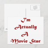 Ich bin eigentlich ein Filmstar Postkarte (Vorne/Hinten)