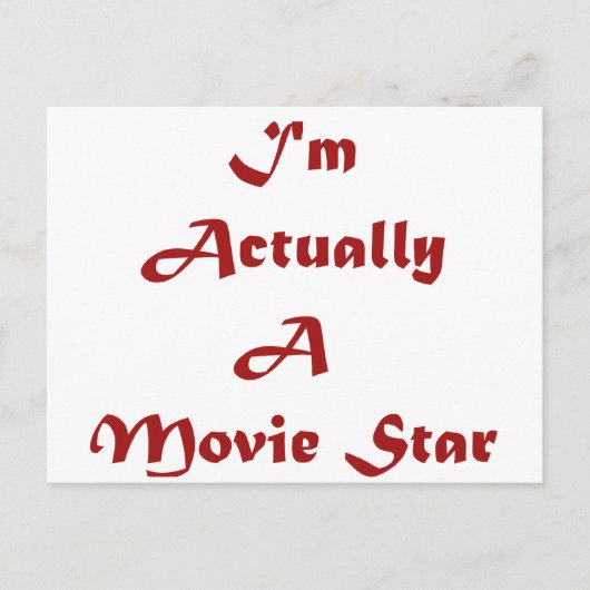 Ich bin eigentlich ein Filmstar Postkarte (Vorderseite)