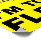 Ich bin ein absolut flexibles lustiges Plakatzeich Poster (Ecke)