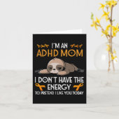 Ich bin ein Adhd Mama Awareness Orange Ribbon Slot Karte (Gelbe Blume)