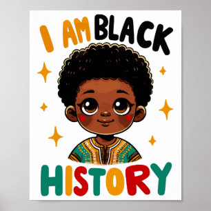 Ich bin ein Afroamerikaner der schwarzen Geschicht Poster