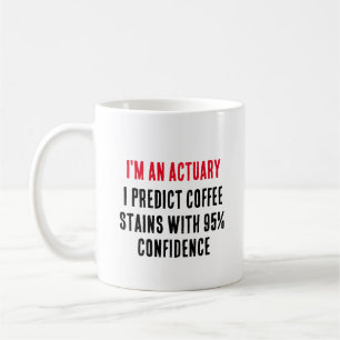 Ich bin ein Aktuar und sage Kaffeeflecken mit 95%  Kaffeetasse